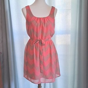 Salmon Chevon Sundress Lily Rose in Small